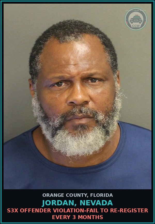 Booking mugshot of JORDAN, NEVADA in Orange County