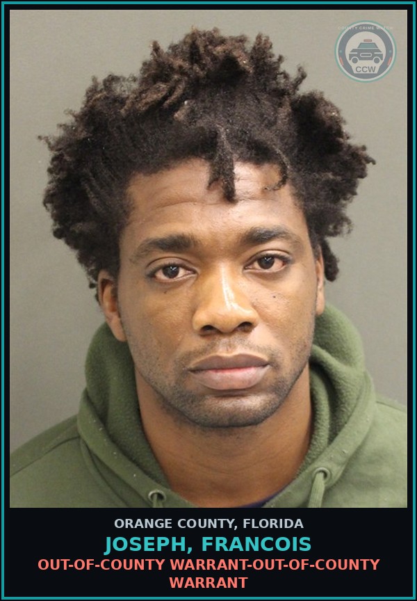 Booking mugshot of JOSEPH, FRANCOIS in Orange County