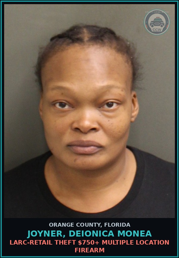 Booking mugshot of JOYNER, DEIONICA MONEA in Orange County
