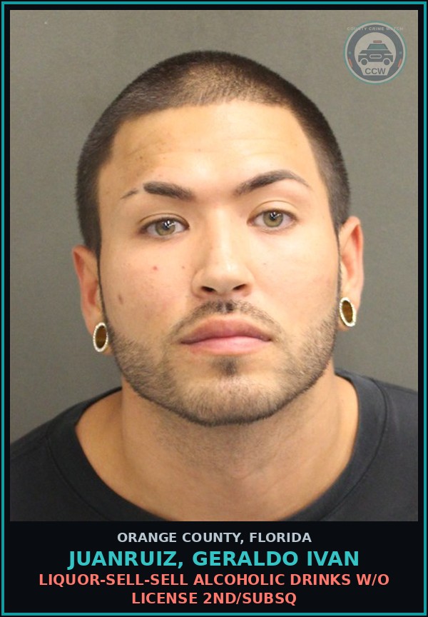 Booking mugshot of JUANRUIZ, GERALDO IVAN in Orange County