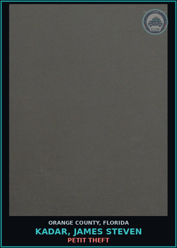 Booking mugshot of KADAR, JAMES STEVEN in Orange County