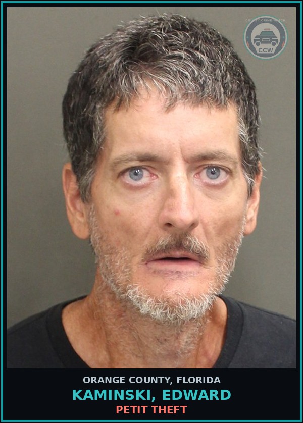 Booking mugshot of KAMINSKI, EDWARD in Orange County