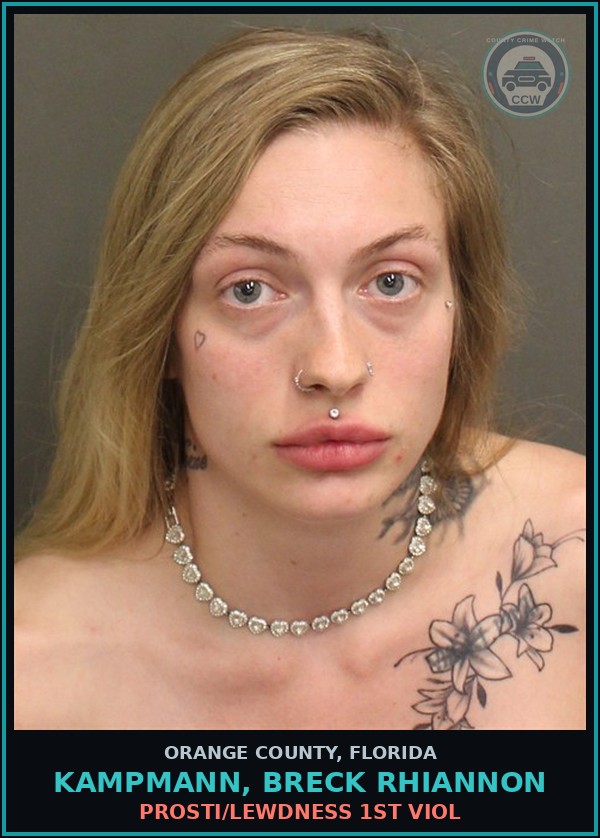 Booking mugshot of KAMPMANN, BRECK RHIANNON in Orange County
