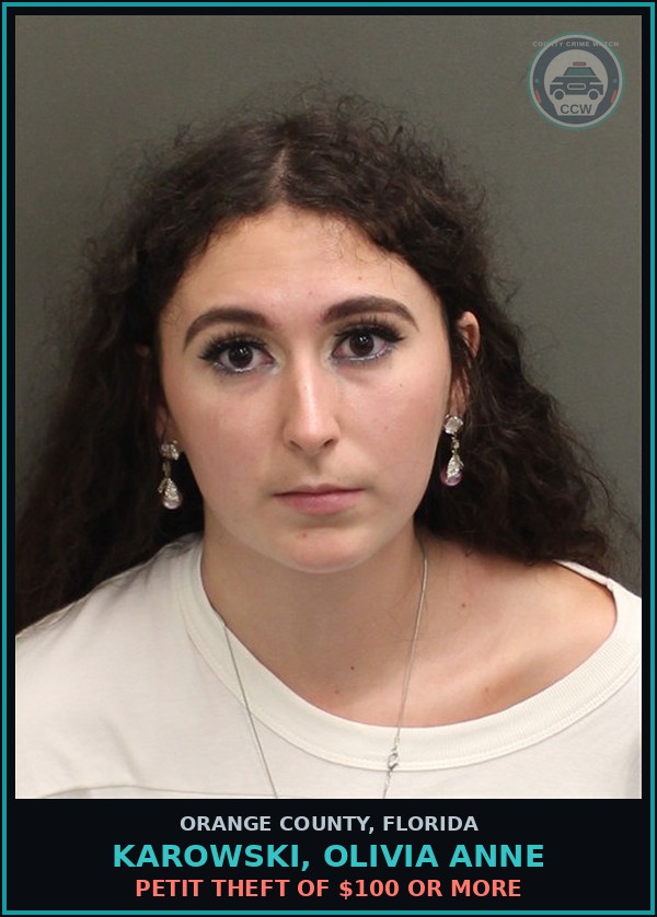 Booking mugshot of KAROWSKI, OLIVIA ANNE in Orange County