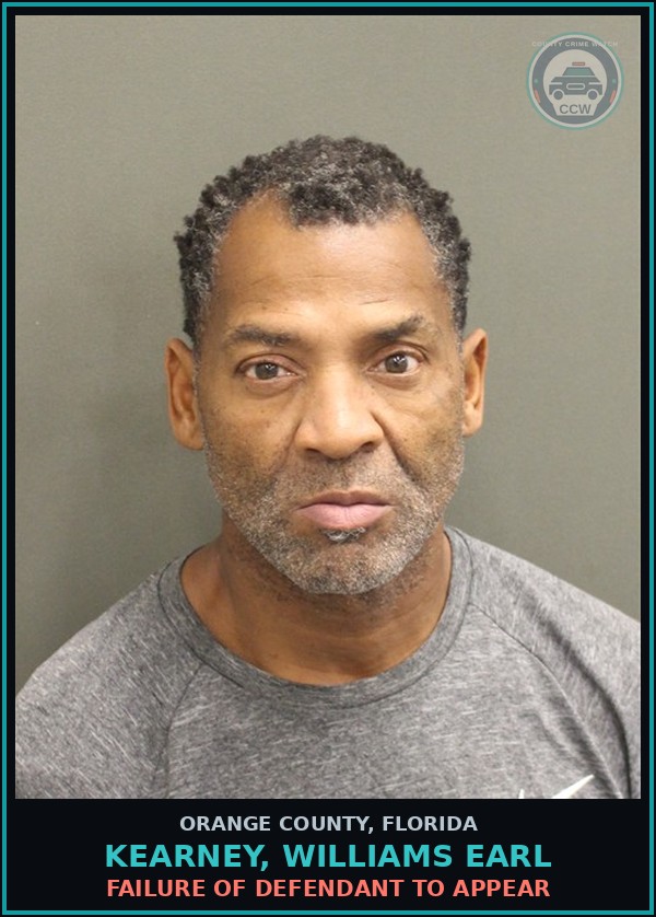 Booking mugshot of KEARNEY, WILLIAMS EARL in Orange County