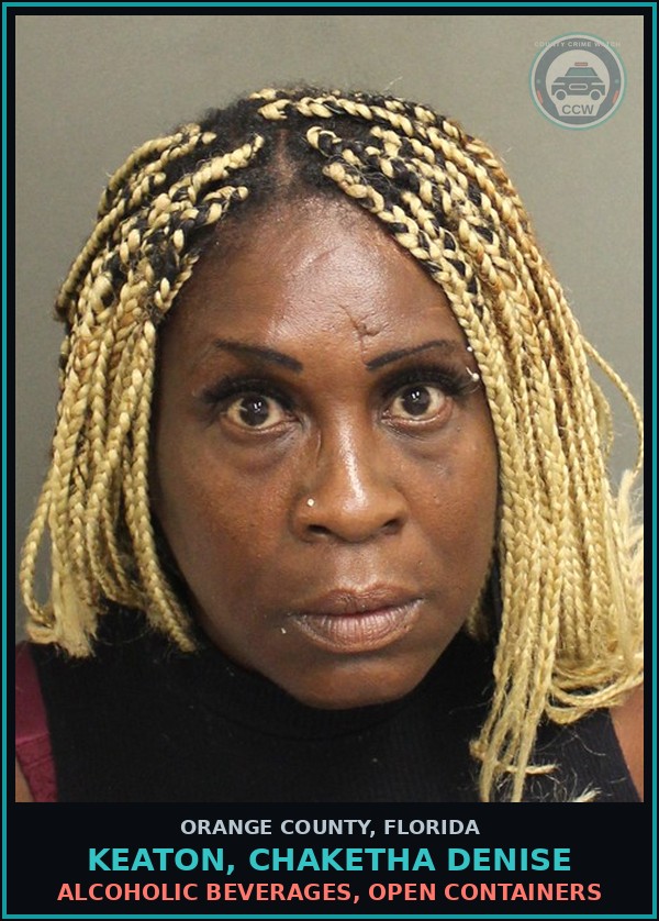 Booking mugshot of KEATON, CHAKETHA DENISE in Orange County