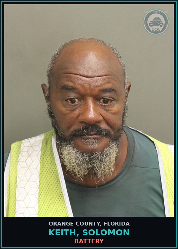 Booking mugshot of KEITH, SOLOMON in Orange County