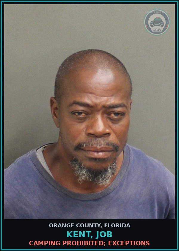 Booking mugshot of KENT, JOB in Orange County
