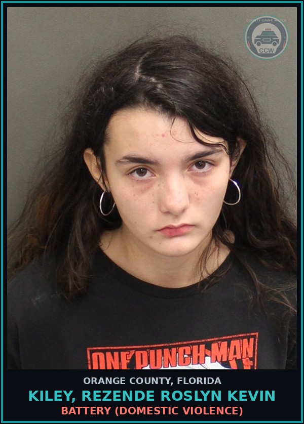 Booking mugshot of KILEY, REZENDE ROSLYN KEVIN in Orange County