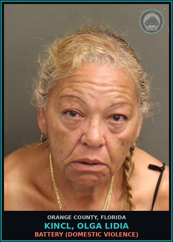 Booking mugshot of KINCL, OLGA LIDIA in Orange County