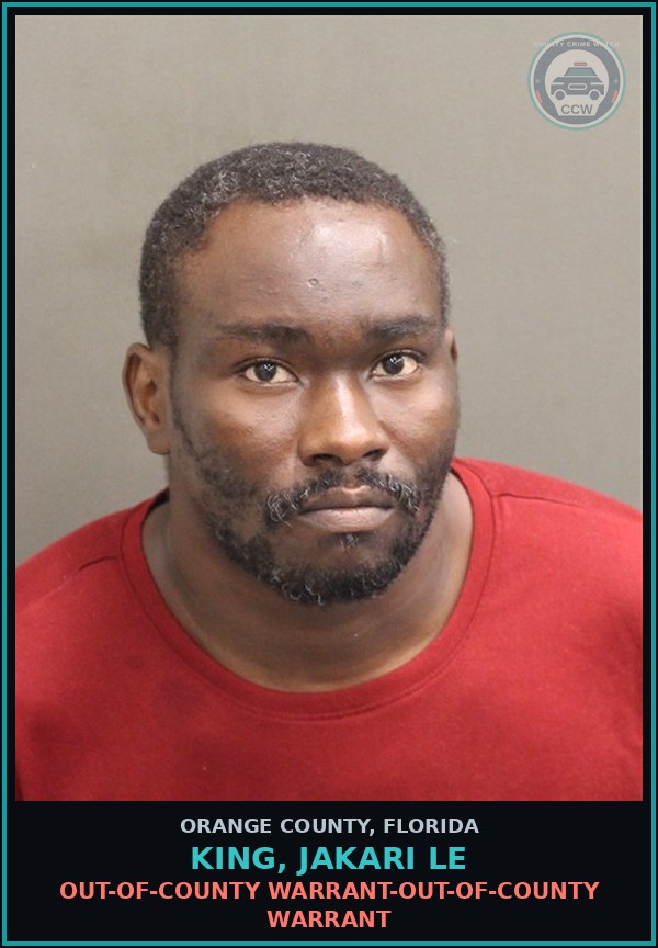Booking mugshot of KING, JAKARI LE in Orange County