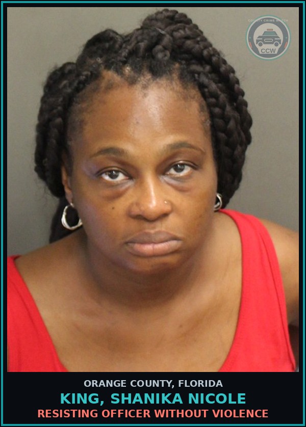 Booking mugshot of KING, SHANIKA NICOLE in Orange County