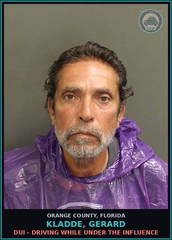 Booking mugshot of KLADDE, GERARD in Orange County
