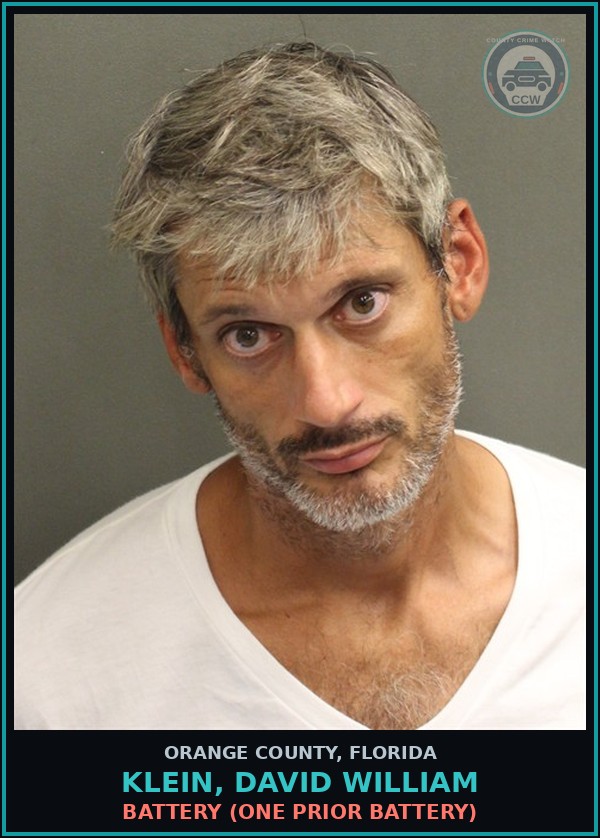 Booking mugshot of KLEIN, DAVID WILLIAM in Orange County