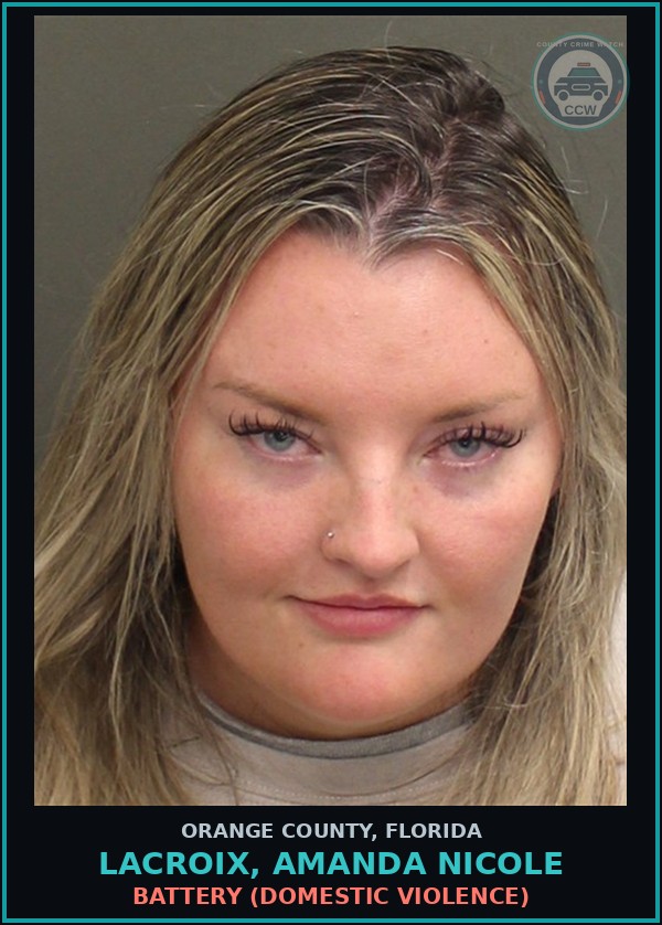 Booking mugshot of LACROIX, AMANDA NICOLE in Orange County