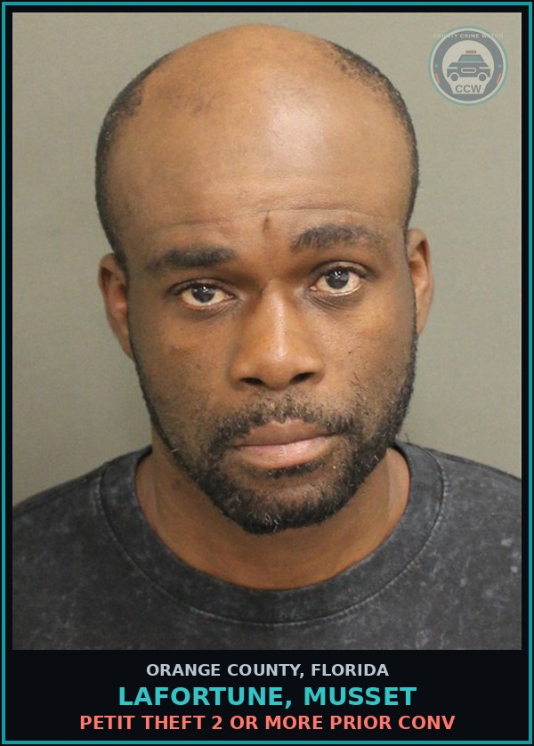 Booking mugshot of LAFORTUNE, MUSSET in Orange County
