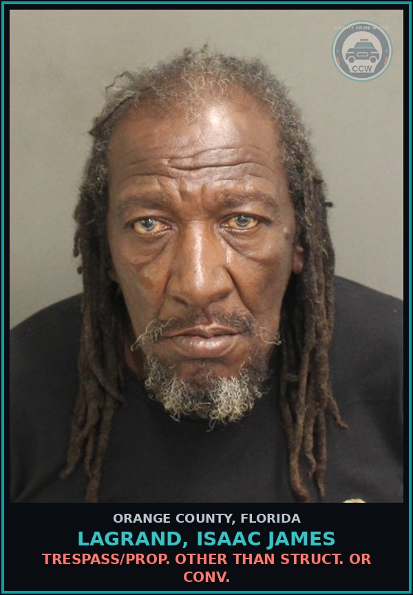 Booking mugshot of LAGRAND, ISAAC JAMES in Orange County