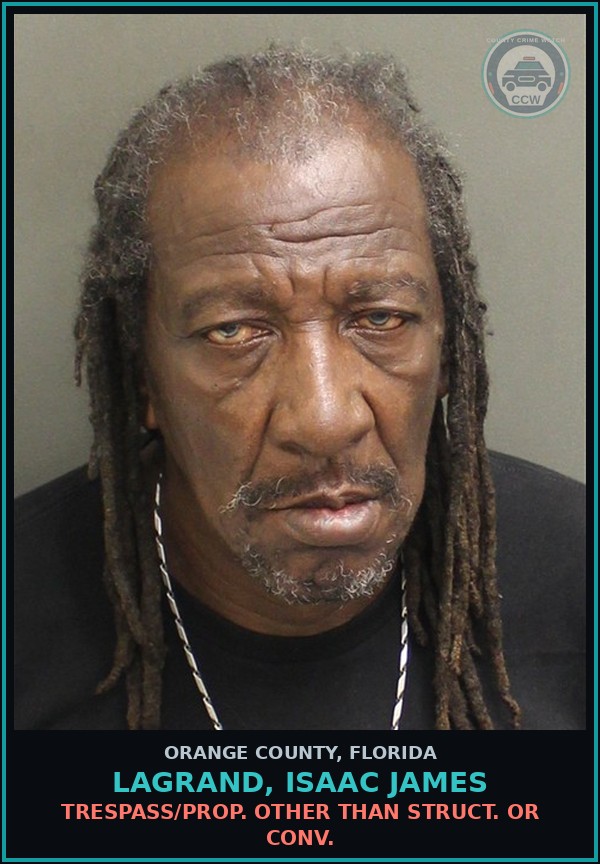 Booking mugshot of LAGRAND, ISAAC JAMES in Orange County