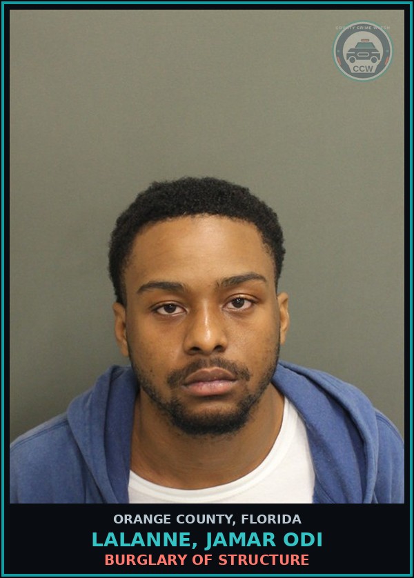 Booking mugshot of LALANNE, JAMAR ODI in Orange County