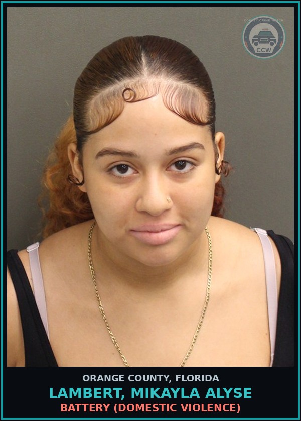 Booking mugshot of LAMBERT, MIKAYLA ALYSE in Orange County