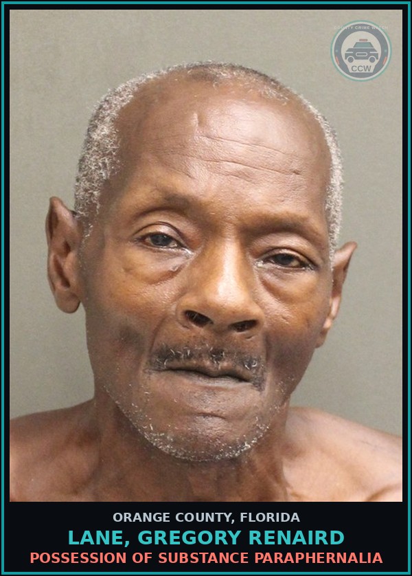 Booking mugshot of LANE, GREGORY RENAIRD in Orange County