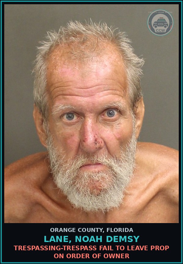 Booking mugshot of LANE, NOAH DEMSY in Orange County