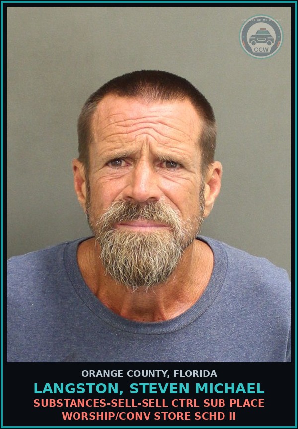 Booking mugshot of LANGSTON, STEVEN MICHAEL in Orange County