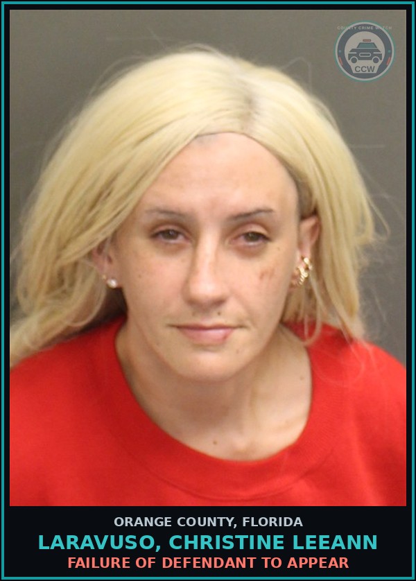 Booking mugshot of LARAVUSO, CHRISTINE LEEANN in Orange County