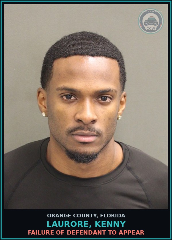 Booking mugshot of LAURORE, KENNY in Orange County