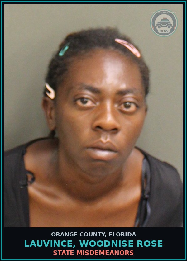 Booking mugshot of LAUVINCE, WOODNISE ROSE in Orange County
