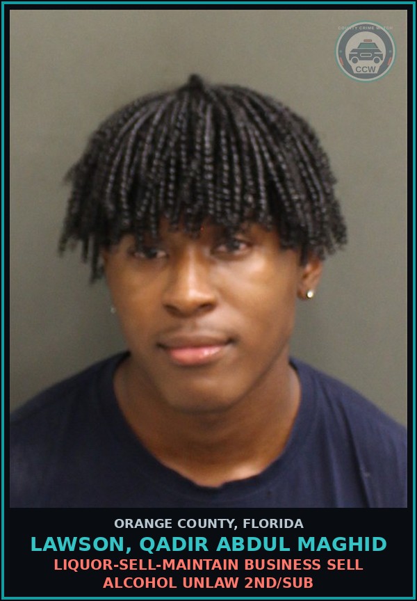 Booking mugshot of LAWSON, QADIR ABDUL MAGHID in Orange County