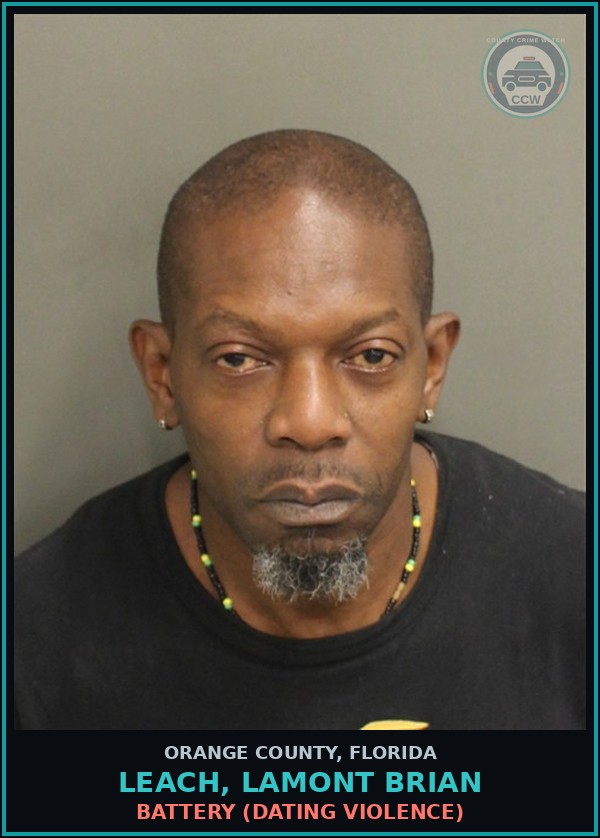 Booking mugshot of LEACH, LAMONT BRIAN in Orange County
