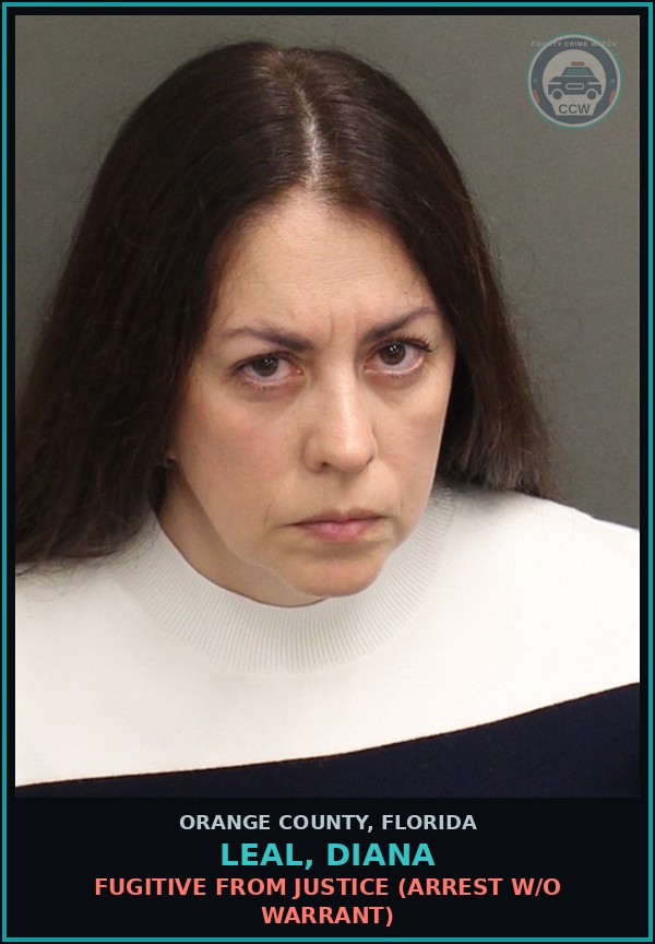 Booking mugshot of LEAL, DIANA in Orange County