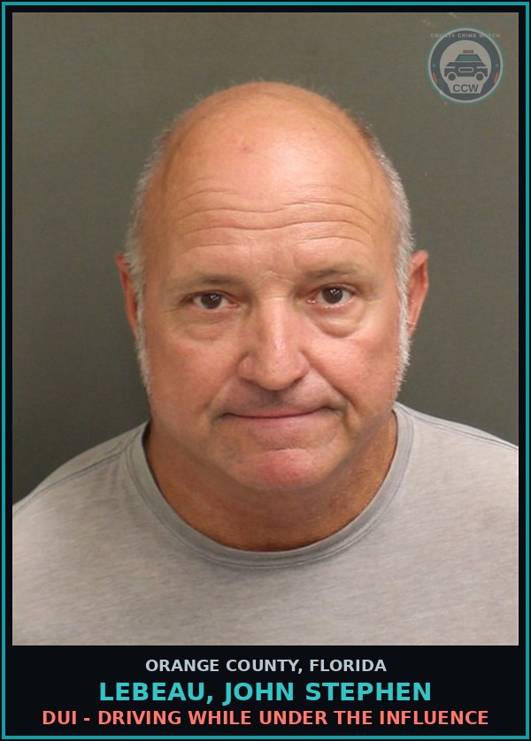Booking mugshot of LEBEAU, JOHN STEPHEN in Orange County