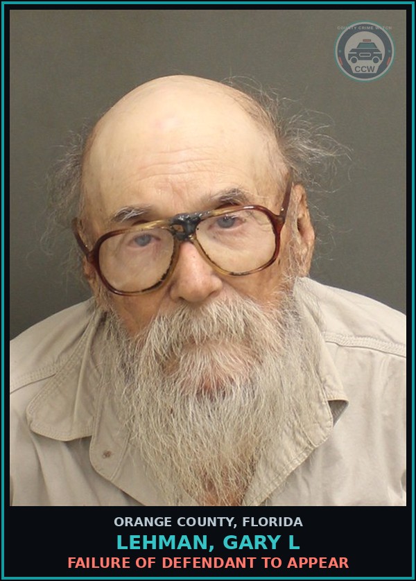 Booking mugshot of LEHMAN, GARY L in Orange County