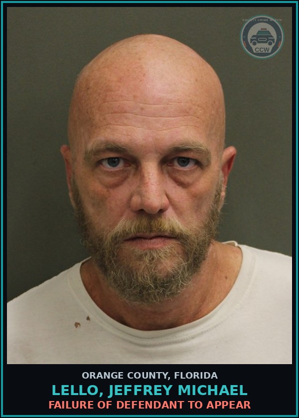 Booking mugshot of LELLO, JEFFREY MICHAEL in Orange County