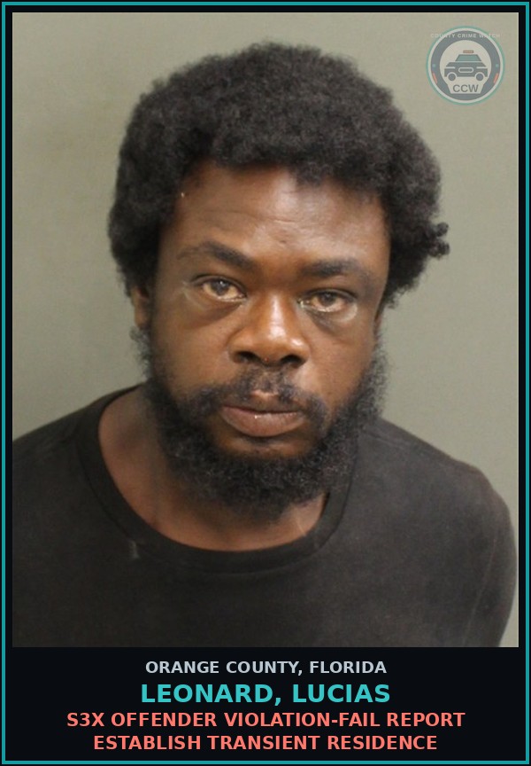 Booking mugshot of LEONARD, LUCIAS in Orange County