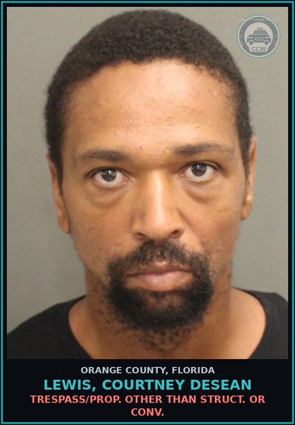Booking mugshot of LEWIS, COURTNEY DESEAN in Orange County