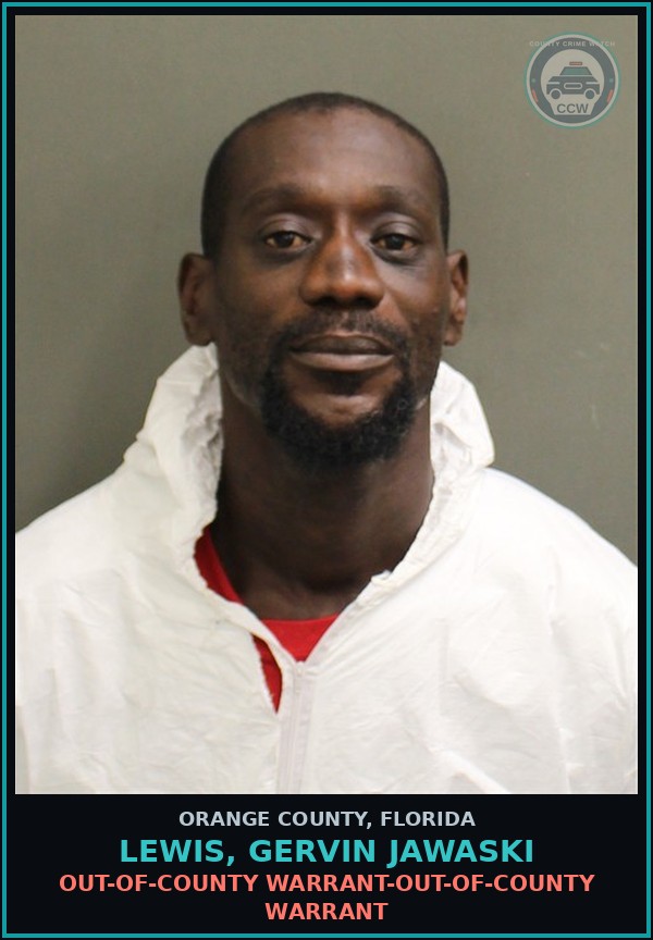Booking mugshot of LEWIS, GERVIN JAWASKI in Orange County