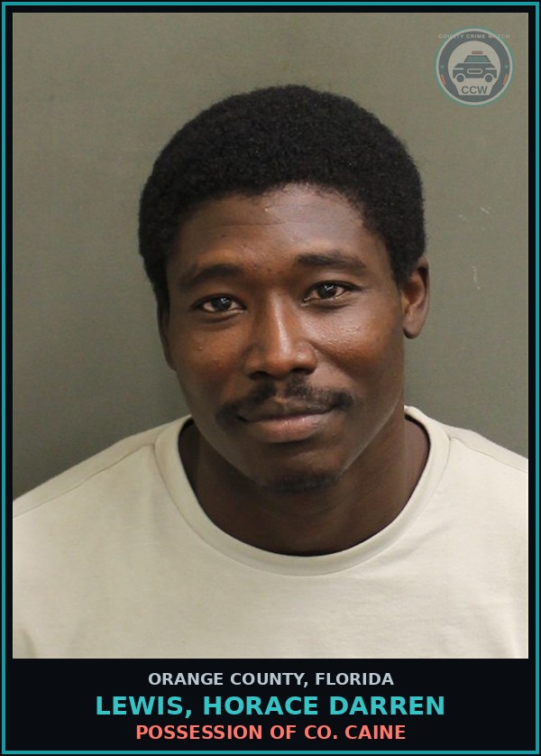 Booking mugshot of LEWIS, HORACE DARREN in Orange County