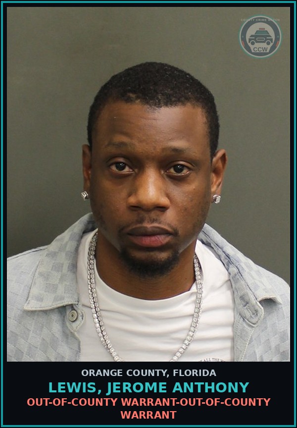 Booking mugshot of LEWIS, JEROME ANTHONY in Orange County