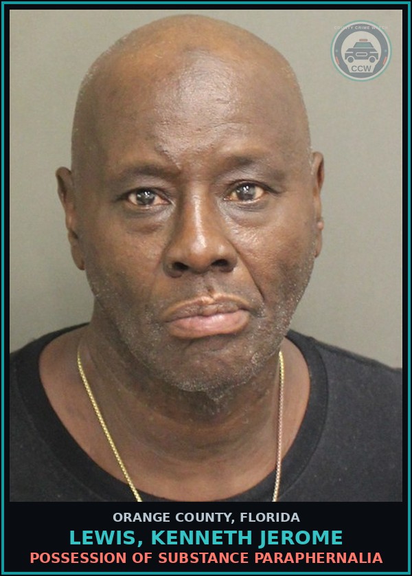 Booking mugshot of LEWIS, KENNETH JEROME in Orange County