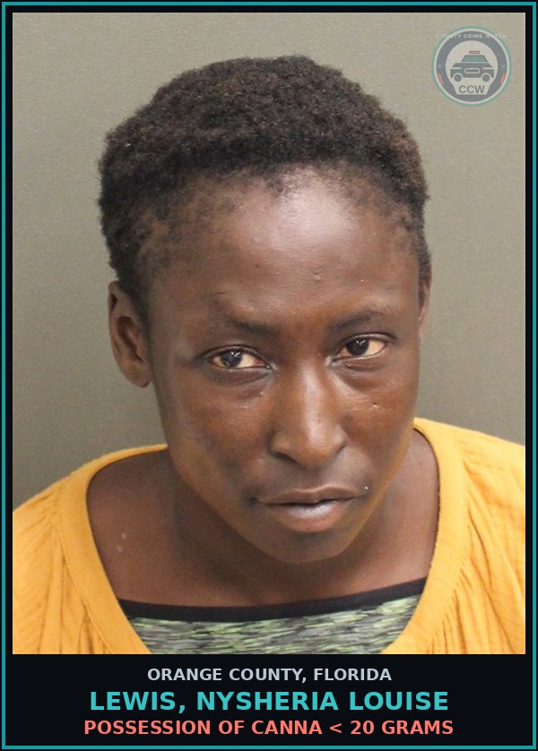 Booking mugshot of LEWIS, NYSHERIA LOUISE in Orange County