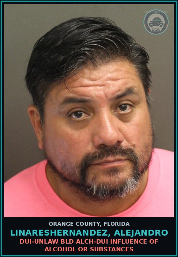 Booking mugshot of LINARESHERNANDEZ, ALEJANDRO in Orange County