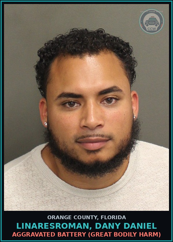 Booking mugshot of LINARESROMAN, DANY DANIEL in Orange County