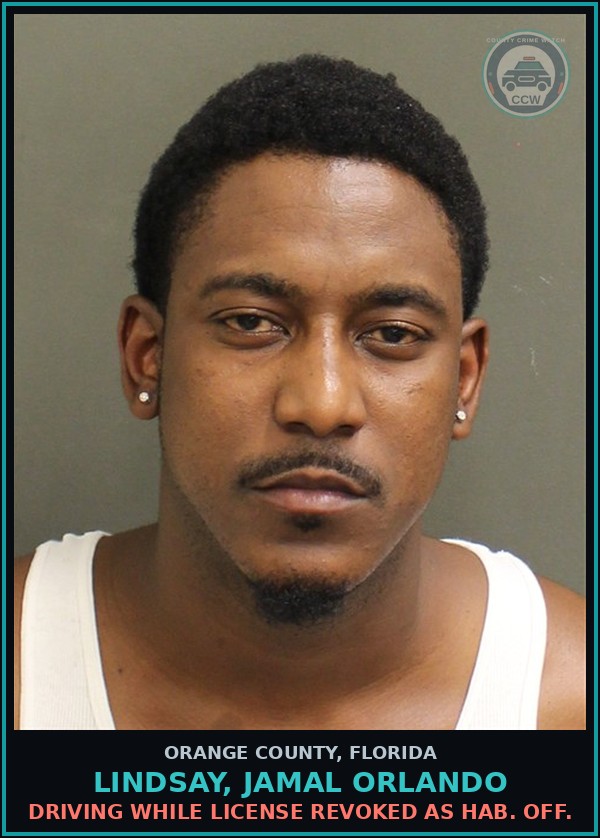 Booking mugshot of LINDSAY, JAMAL ORLANDO in Orange County