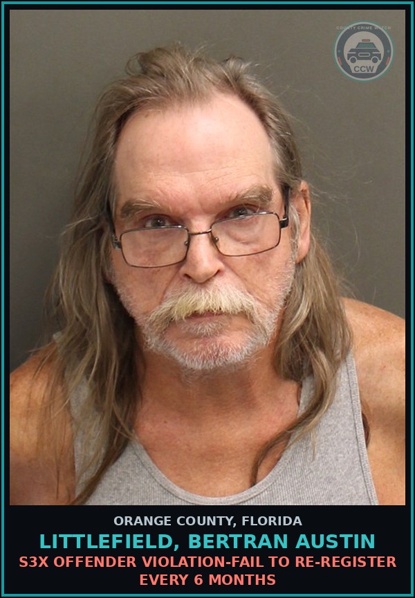 Booking mugshot of LITTLEFIELD, BERTRAN AUSTIN in Orange County