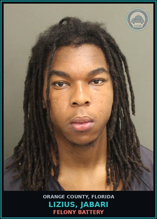 Booking mugshot of LIZIUS, JABARI in Orange County