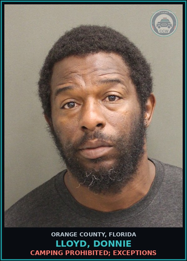 Booking mugshot of LLOYD, DONNIE in Orange County