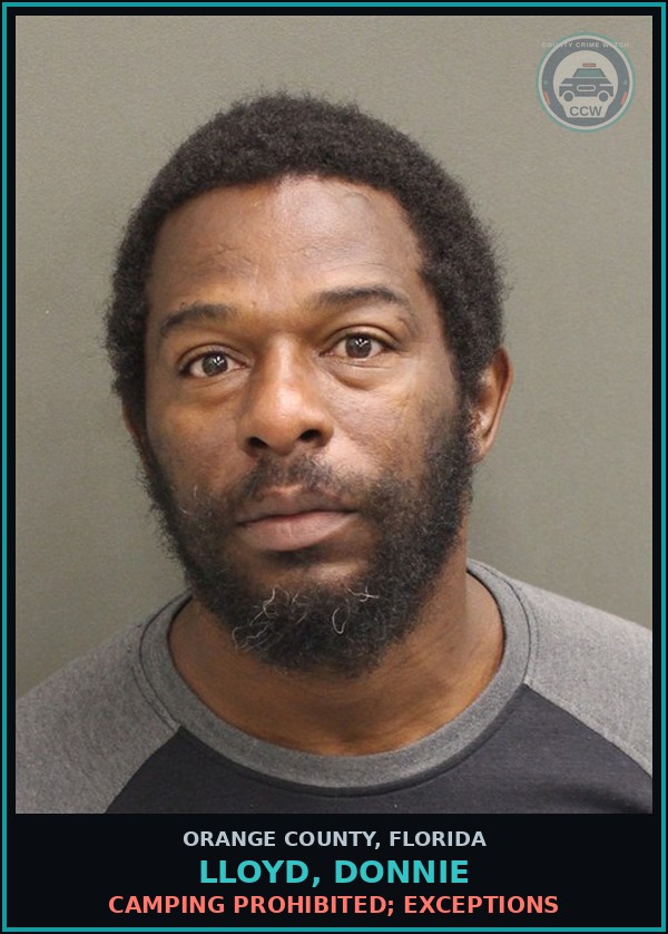 Booking mugshot of LLOYD, DONNIE in Orange County